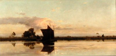Soirée sur le Yare - Edward Henry Fahey
