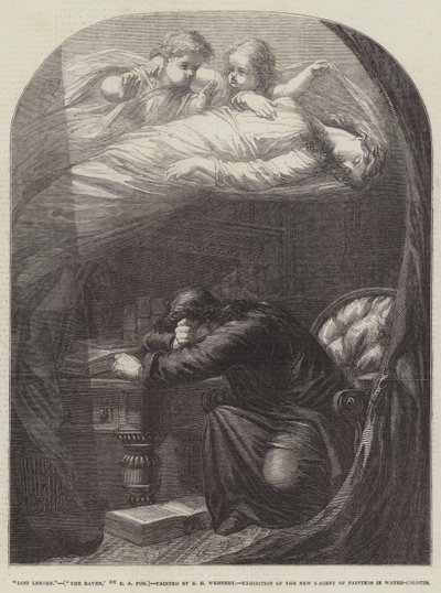 Lenore perdue, Le Corbeau, par E. A. Poe - Edward Henry Wehnert