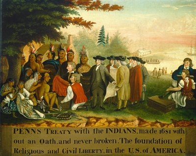 Le traité de Penn avec les Indiens - Edward Hicks