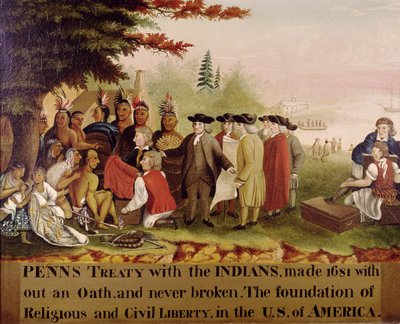 Le traité de Penn avec les Indiens en 1682, c.1840 - Edward Hicks