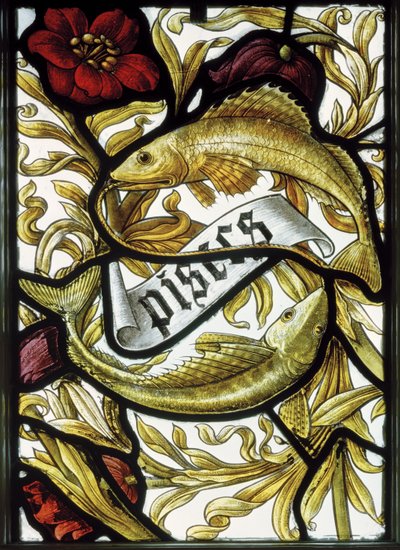 Pownall Hall, Shrigley & Hunt, Signes du Zodiaque, Poissons, 1886 - Edward Holmes Jewitt
