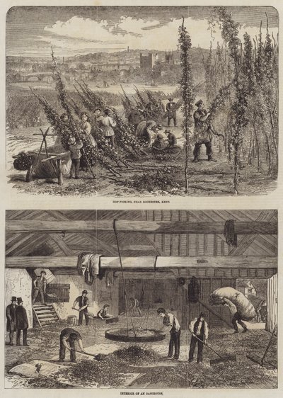 Cueillette du houblon dans le Kent - Edward Hull