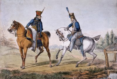 Officiers des 10e et 18e Hussards, publié par Ackerman