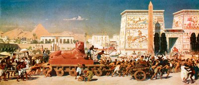 Israël en Égypte (lithographie couleur) - Edward John (after) Poynter