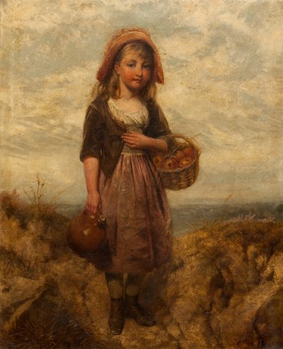 Fille avec un Panier de Pommes - Edward John Cobbett