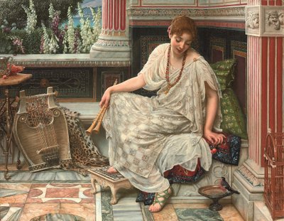 Chloé. Dulcis docta modos et citharae sciens (huile sur toile) - Edward John Poynter