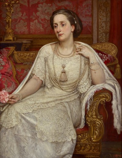 Portrait de Lady Edith, épouse de Henry, 7e duc de Northumberland - Edward John Poynter