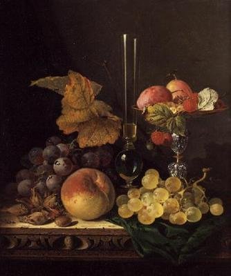 Nature morte avec fruits et noix - Edward Ladell