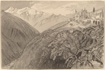 Une ville sur un sanctuaire de colline de Lampedusa - Edward Lear
