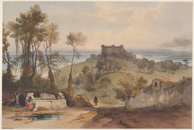 Vues de Bracciano de Rome et de ses environs, planche 2, 1841 - Edward Lear