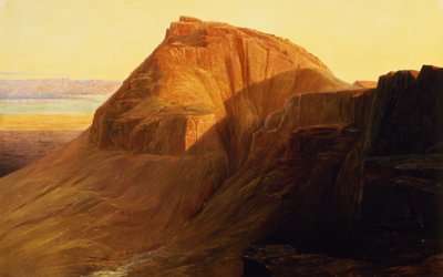 Masada ou Sebbeh sur la mer Morte, 1858 - Edward Lear