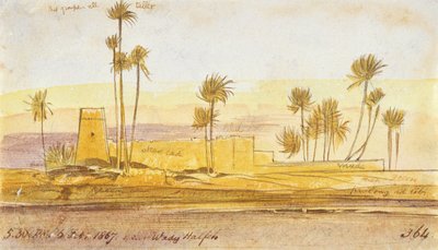 Près de Wady Halfeh, 17h30, 6 février 1867 - Edward Lear