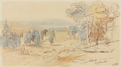 En route vers Achmet Aga depuis Castella et Chalcis, Grèce, 23 juin 1848 - Edward Lear