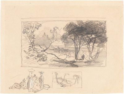 Croquis en Italie [recto], 1839-1845 - Edward Lear
