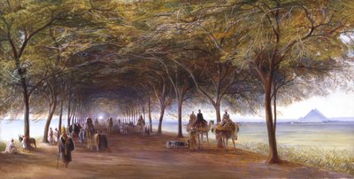 La route vers les pyramides de Gizeh, vers 1873 - Edward Lear