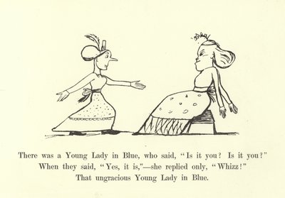 Il y avait une jeune dame en bleu, qui disait, Est-ce vous Est-ce vous - Edward Lear
