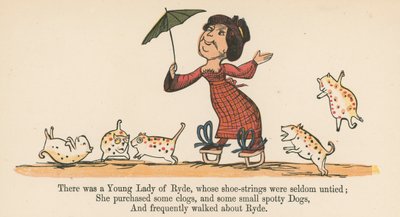 Il y avait une jeune dame de Ryde, dont les lacets de chaussures étaient rarement dénoués, tiré du 
