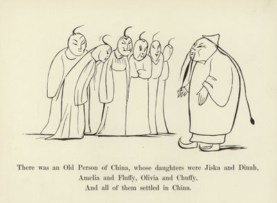 Il y avait une vieille personne de Chine, dont les filles étaient Jiska et Dinah - Edward Lear