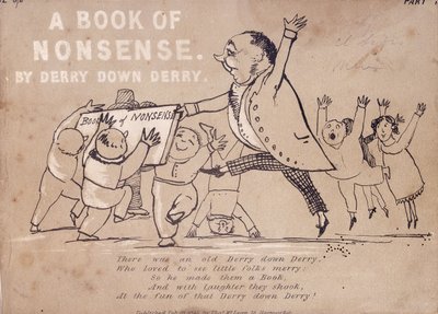 Page de titre de "A Book of Nonsense by Derry Down Derry", 1846 - Edward Lear