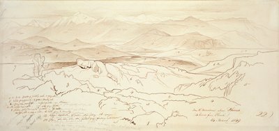 Vue des montagnes au-dessus de Phonia - Edward Lear