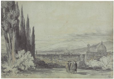Vue de Florence avec le Duomo au loin, 1839 - Edward Lear