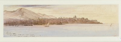 Vue de Gênes, 1864 - Edward Lear