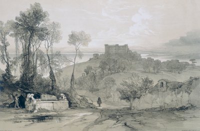 Château et ville de Bracciano sur le lac du même nom - Edward Lear