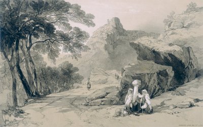 Cervara dans le district de Subiaco - Edward Lear
