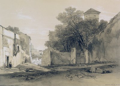 Via Porta Pinciana à Rome - Edward Lear