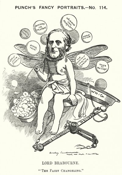 Caricature de Punch : Edward Knatchbull-Hugessen - Edward Linley (after) Sambourne