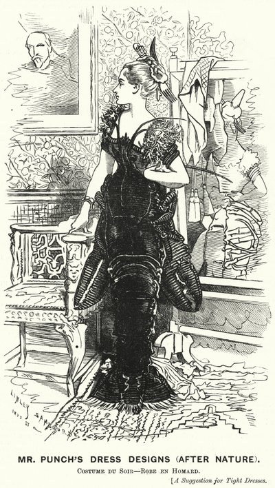 Caricature de Punch : Les Dessins de Robes de Mr Punch (D