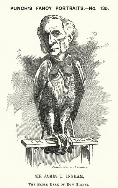 Caricature de Punch : Sir James Taylor Ingham, avocat et magistrat anglais (gravure) - Edward Linley (after) Sambourne