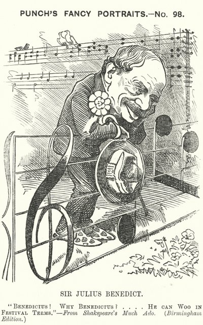 Caricature de Punch : Sir Julius Benedict, compositeur et chef d