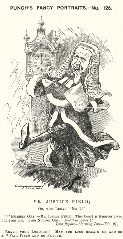 Caricature de Punch : William Field - Edward Linley (after) Sambourne