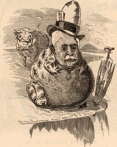 Caricature de Ferdinand de Lesseps - Edward Linley Sambourne