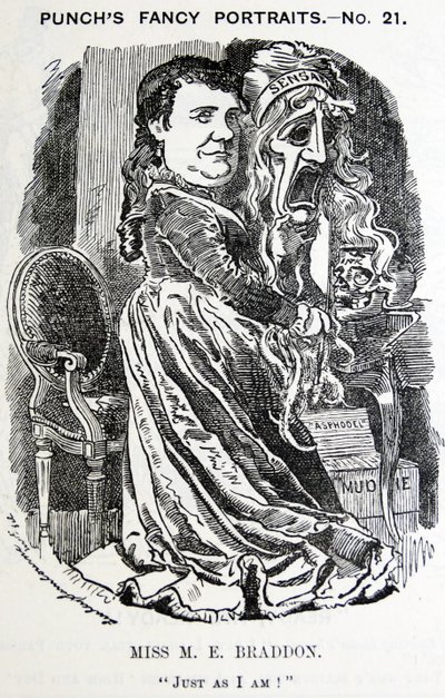 Portrait illustré de Mary Elizabeth Braddon (Maxwell) - Edward Linley Sambourne