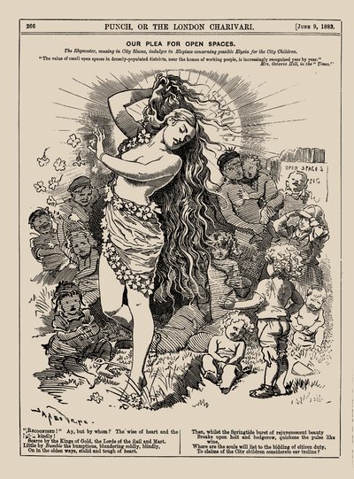 Notre plaidoyer pour des espaces ouverts. Punch, juin 1883, 1883 - Edward Linley Sambourne