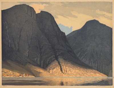 [Vue de montagne avec eau] - Edward Louis Laurenson