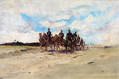Artillerie royale, une équipe de canon de campagne en marche, 1897 - Edward Matthew Hale