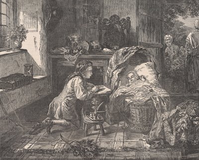 Premier effort artistique de Benjamin West, de Illustrated London News, 12 mai 1849. - Edward Matthew Ward