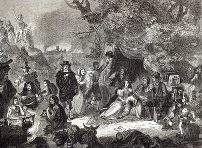 Les champs de Highgate pendant le grand incendie de Londres en 1666 - Edward Matthew Ward