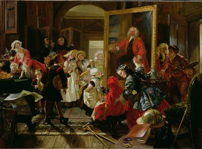 Le studio de Hogarth en 1739 (huile sur toile) - Edward Matthew Ward