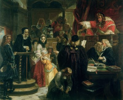 Le juge Jeffries (1648-89) insultant Richard Baxter (1615-91) lors de son procès - Edward Matthew Ward