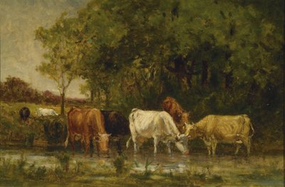Vaches dans le paysage - Edward Mitchell Bannister