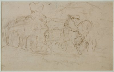 Cheval et charrette (#9), vers 1880 - Edward Mitchell Bannister