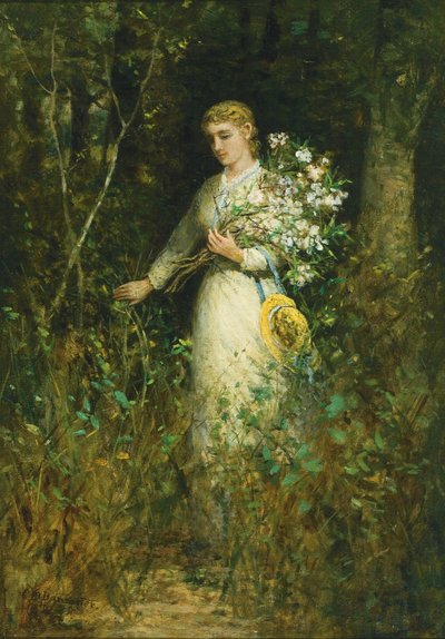 Dame avec bouquet - Edward Mitchell Bannister