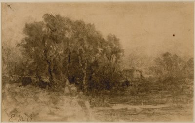 Paysage avec bois, vers 1880 - Edward Mitchell Bannister