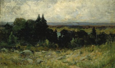 Sans titre (paysage, champs avec rochers et arbres) - Edward Mitchell Bannister
