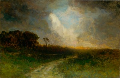 Sans titre (paysage, homme à cheval) - Edward Mitchell Bannister