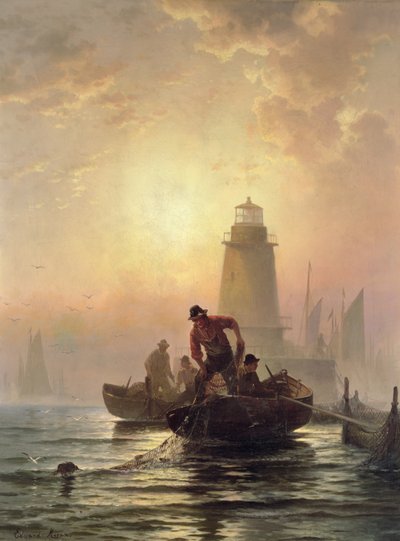 Étang à poissons, Orient Bay, Long Island - Edward Moran